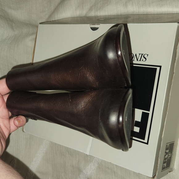 Frye Phoebe booties-svl dark brown size 7m - Picture 5 of 16